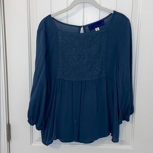 Francesca’s blue blouse